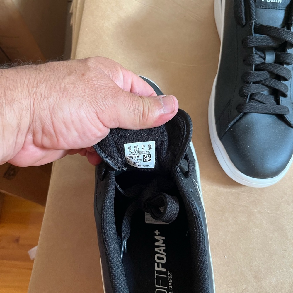 Puma Black and White Comfort Sneakers - Picture 3 of 4